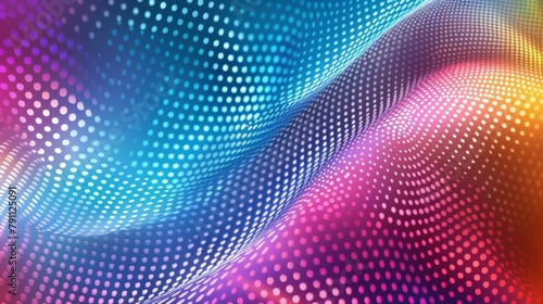 A colorful abstract background with dots and lines, AI