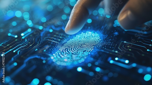 the use of biometric authentication in enhancing the security of financial transactions, photo
