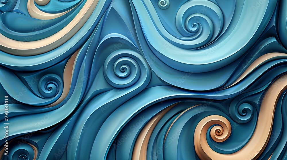 Abstract pattern of swirls and curves representing success AI generated illustration Abstract pattern of swirls and curves representing success AI generated illustration