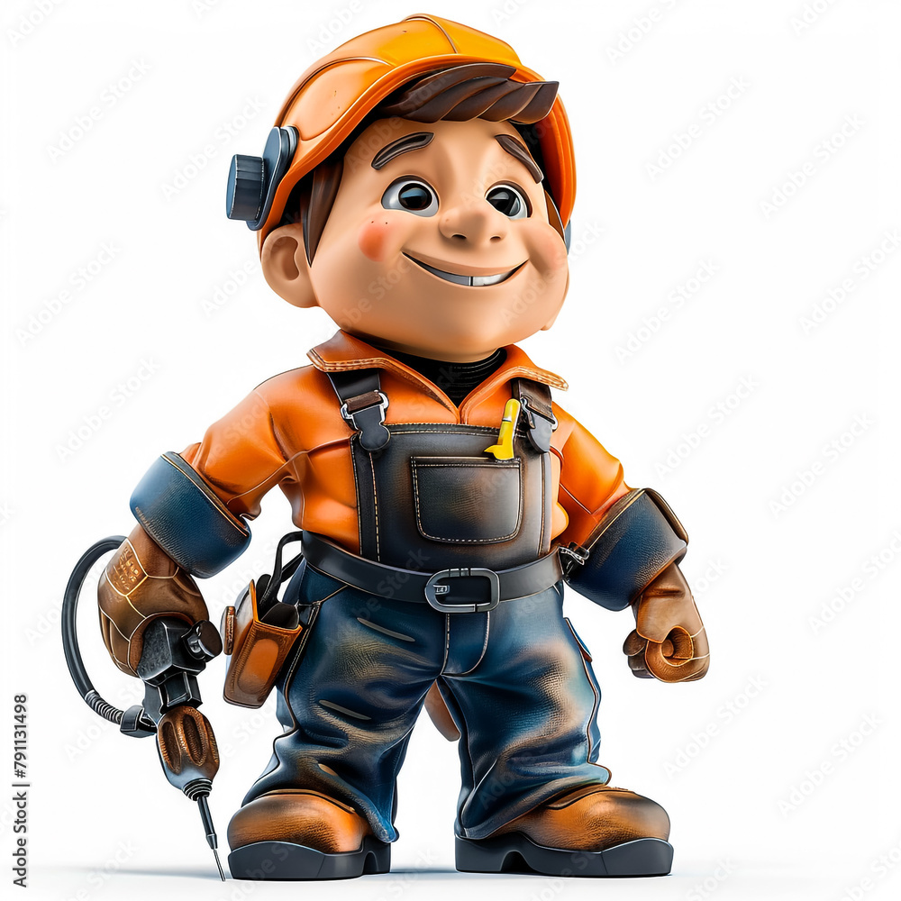 plumber with wrench and screwdriver