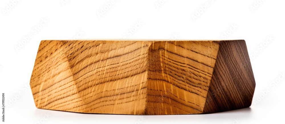 Wooden bowl with wavy pattern