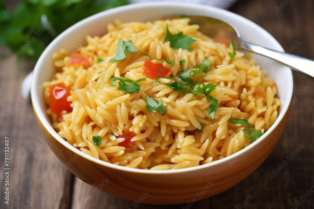 A delicious bowl of orzo generative AI A delicious bowl of orzo generative AI