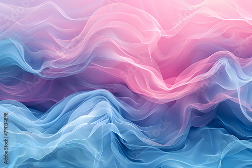 Abstract pink and blue waves background representing health awareness and mental health challenges.