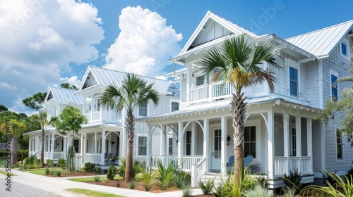Coastal cottages with ocean breezes  AI generated illustration © ArtStage