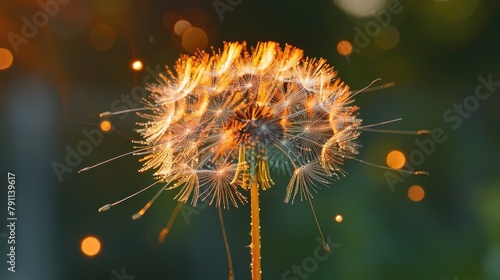 Explosive Dispersal of Delicate Dandelion Seed Bloom in Nature © Sittichok