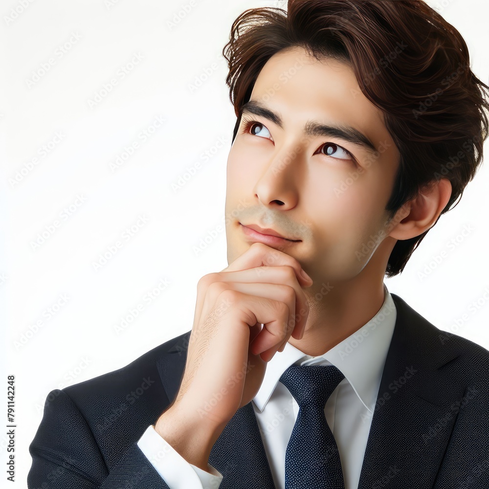 Businessman thinking isolated on a white background Businessman thinking isolated on a white background