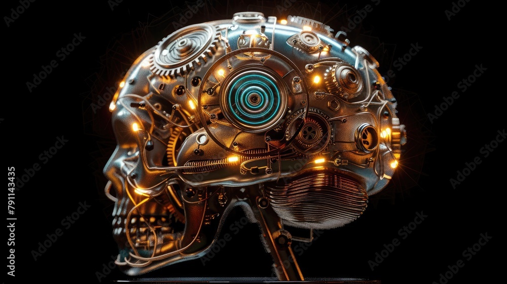 Mechanical Illumination A Steampunk Brains Intricate Gearwork of Thought Processes