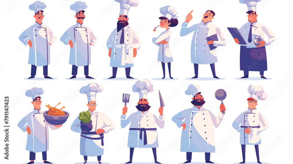 Collection of chefs qualified cooks professional re