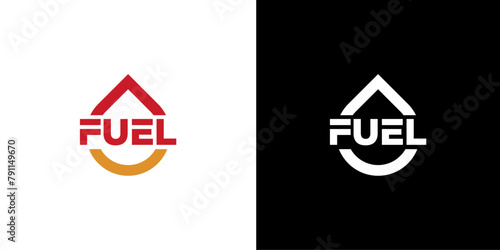 Fuel drop with letter AF. FA Logo Vector Icon Illustration