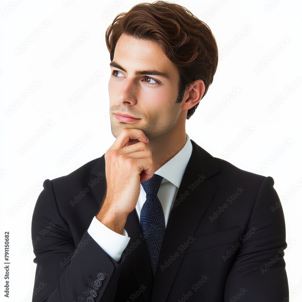 Businessman thinking isolated on a white background Businessman thinking isolated on a white background