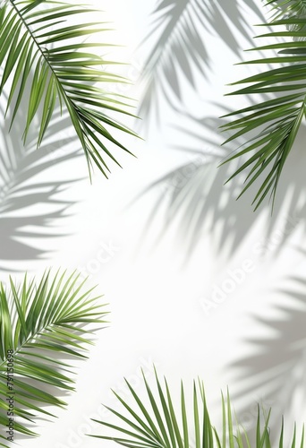 Palm Leaves on White Background © ArtCookStudio