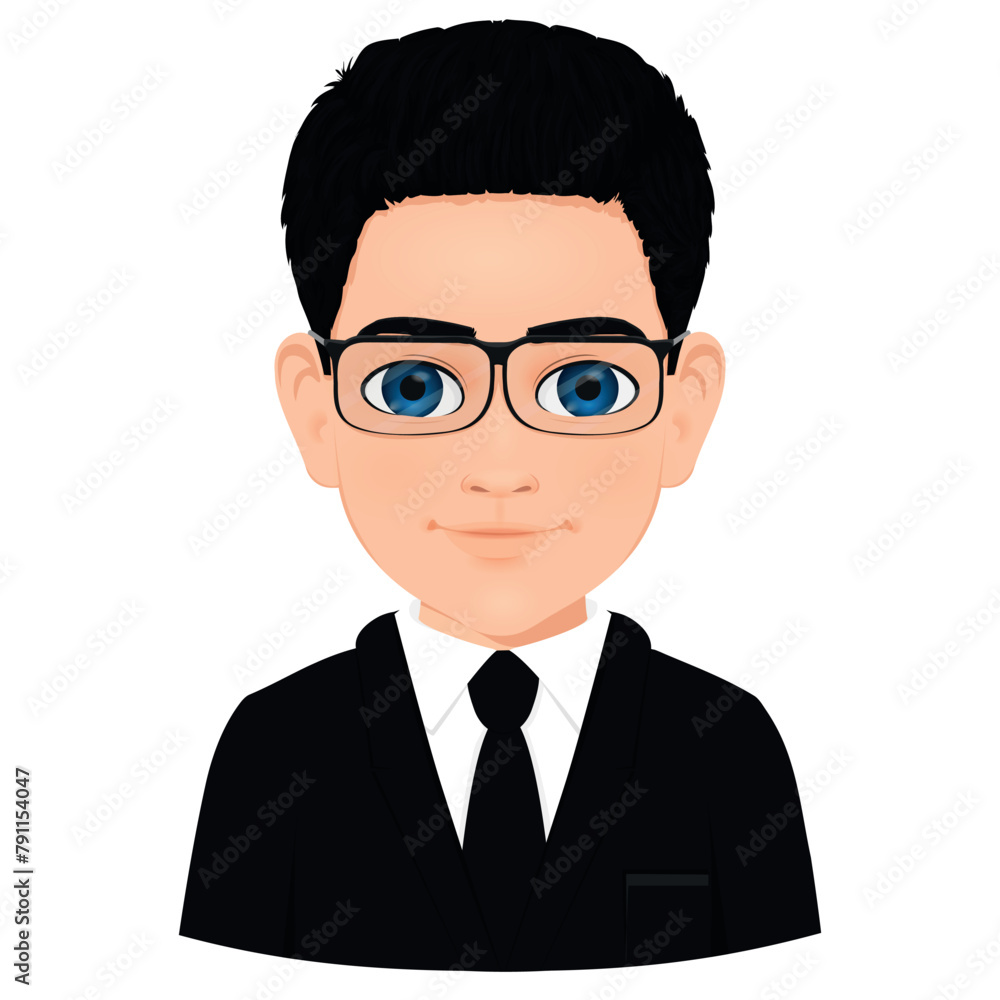 Portrait of charismatic young male student with glasses Portrait of charismatic young male student with glasses