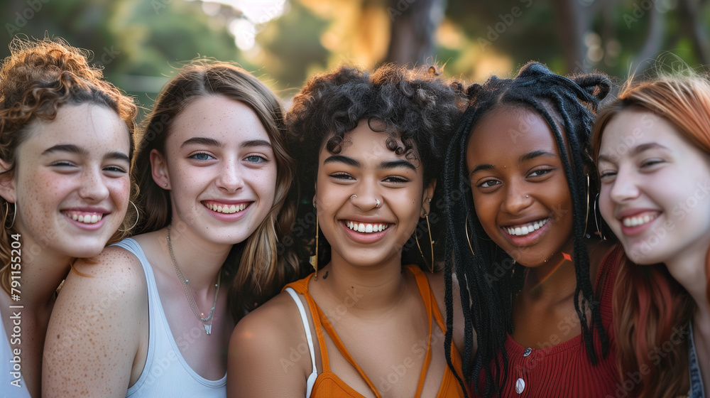 Fototapeta premium Group of Young Women (Outdoor)