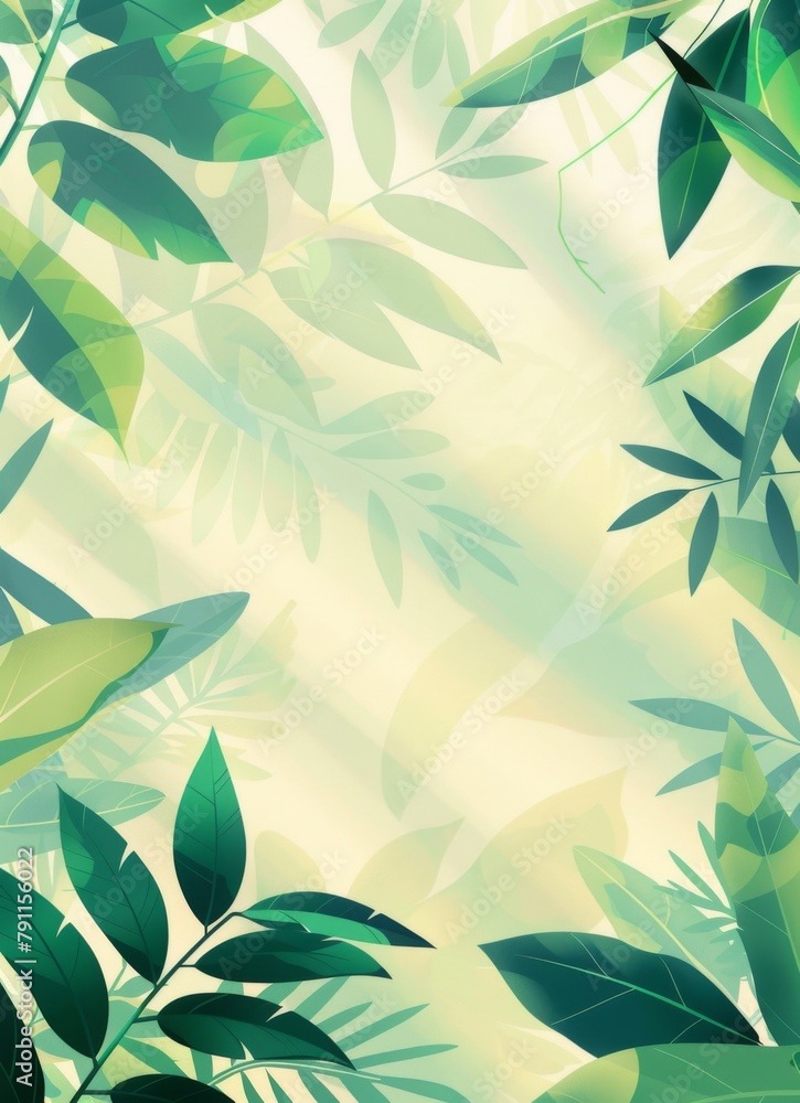 Sustainable Nature: Sunlit Green Leaves Eco-Friendly Background Sustainable Nature: Sunlit Green Leaves Eco-Friendly Background