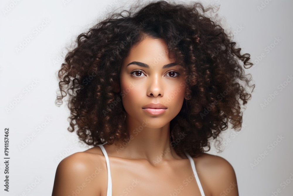 Beautiful black woman portrait, African American. Beautiful black woman portrait, African American.