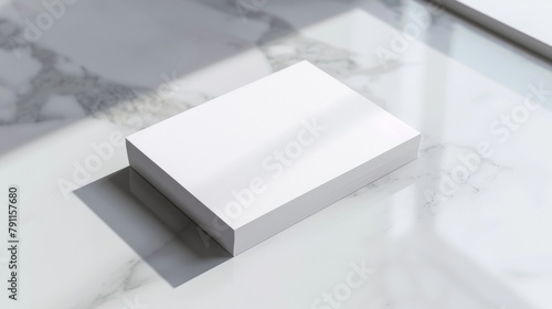 Blank mockup of a clean and modern business card featuring a subtle gradient and sansserif font. .