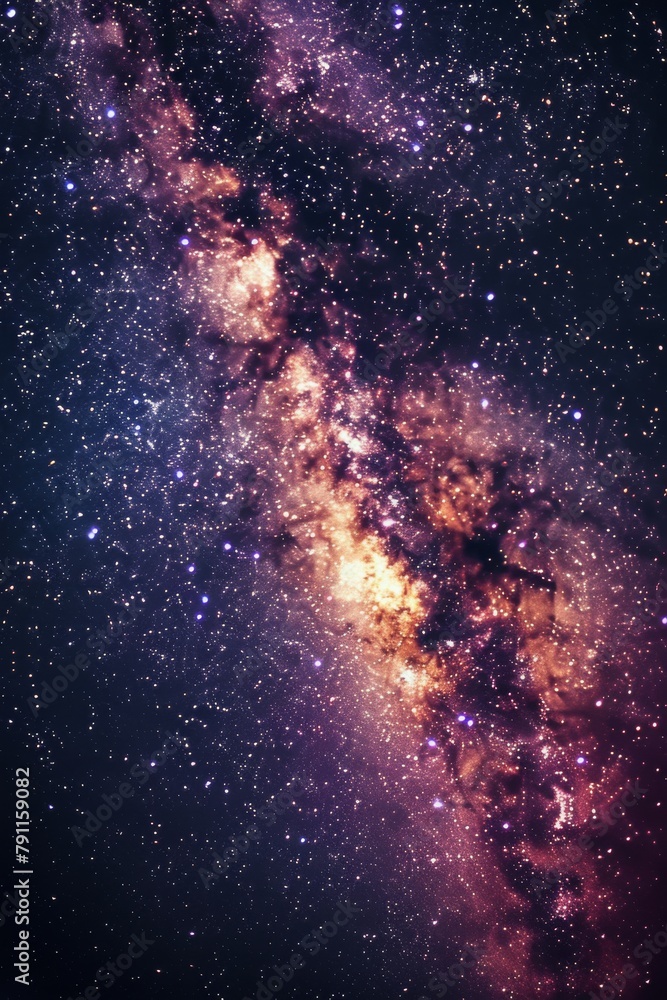 The Night Sky Filled With Stars and the Milky Way