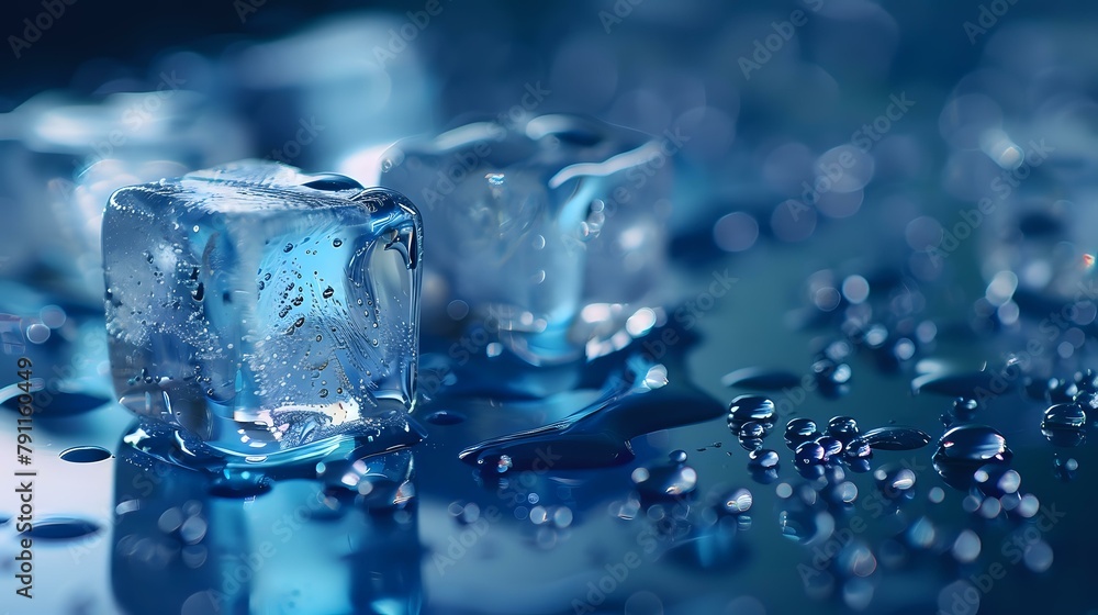 Contemplative Beauty: Ice Cubes and Reflection Contemplative Beauty: Ice Cubes and Reflection