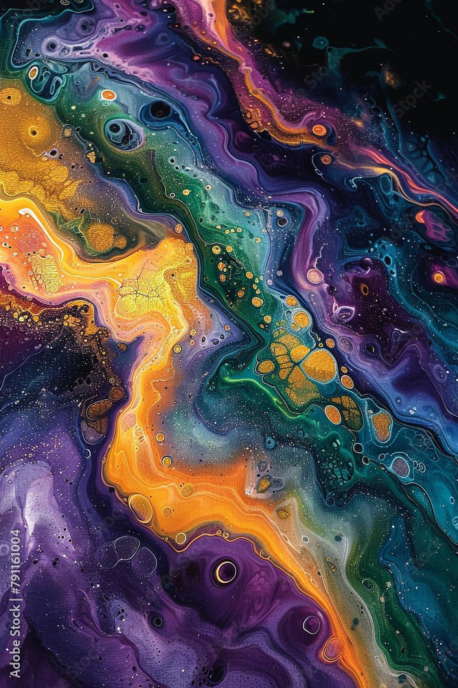 abstract fluid painting with bright and unique colors abstract fluid painting with bright and unique colors
