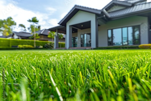 Wallpaper Mural Green field grass lawn beautiful garden summer sunlight nature beauty yard cottage outdoors trees spring field relaxation flowers blooming fresh leaves Torontodigital.ca