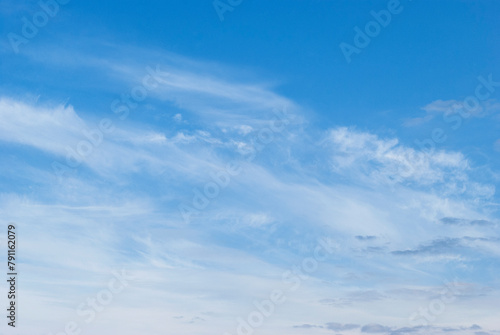 Photography gentle white clouds in the blue sky