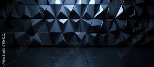 Futuristic black 3D tiles redefine interior design concepts 🖤✨ Elevate spaces with modernity and sleek sophistication!