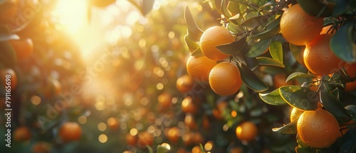 Tree Filled With Ripe Oranges photo