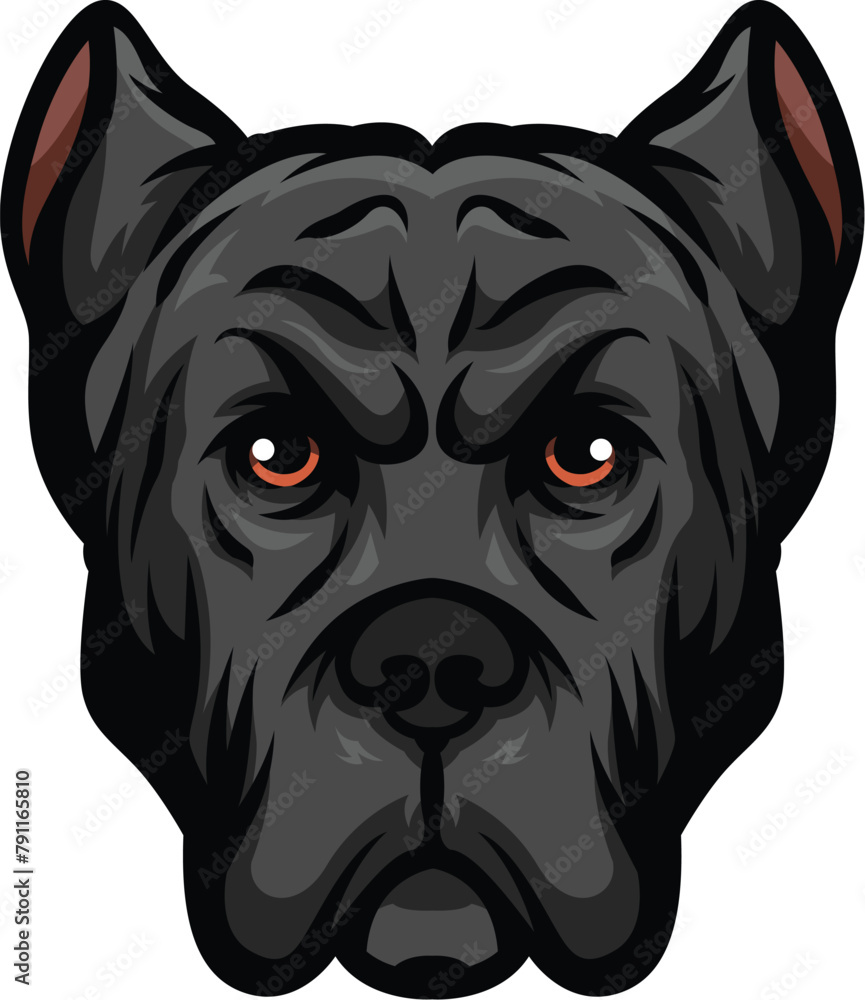 Dog head animal illustration