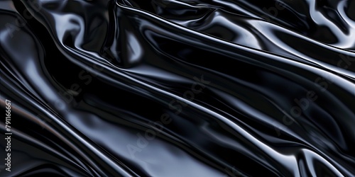 A black fabric with a shiny surface