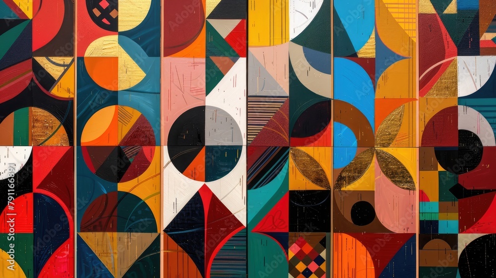Arabian style autumnal collection featuring geometric design patterns in beautiful abstract art paintings Arabian style autumnal collection featuring geometric design patterns in beautiful abstract art paintings