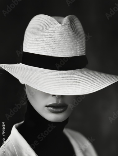 Woman Wearing White Hat