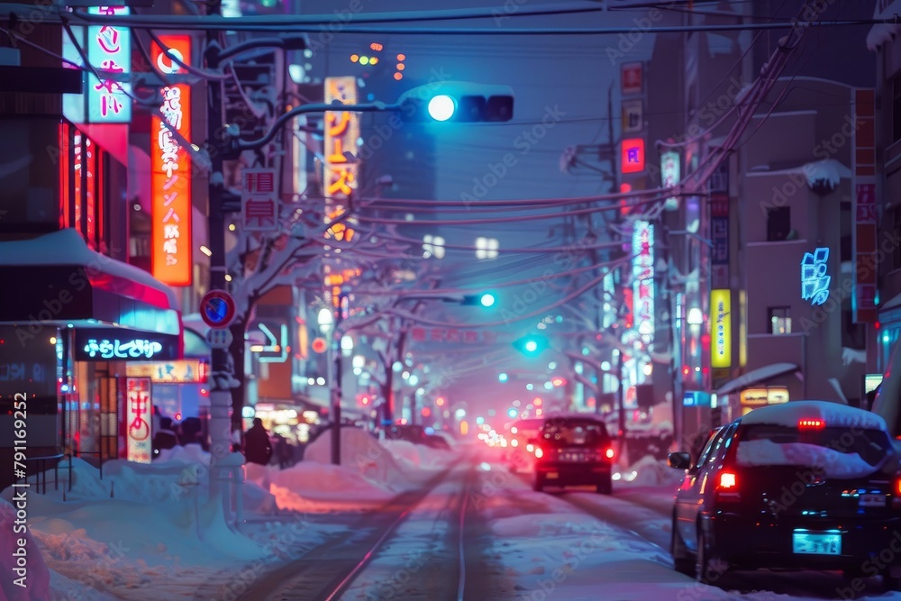Sapporo Neon Background 