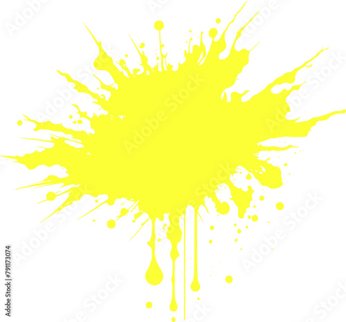 yellow paint splash