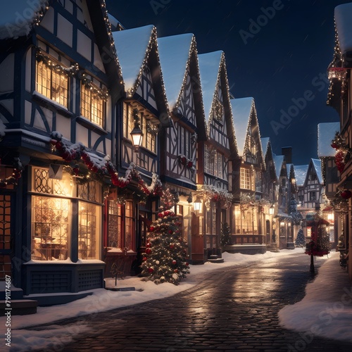 Christmas in the old town of Strasbourg  Alsace  France