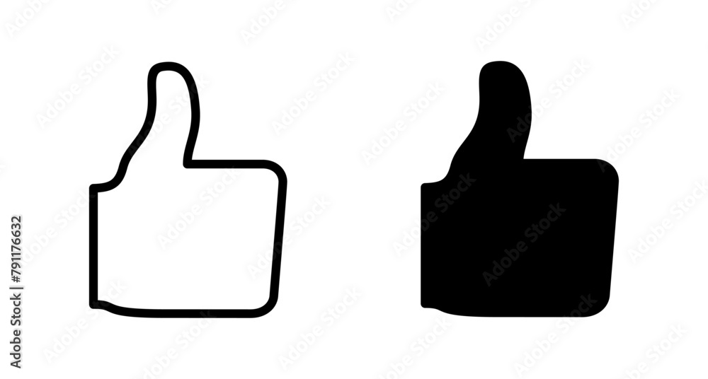 like icon vector isolated on white background. Thumbs up icon. social media icon like icon vector isolated on white background. Thumbs up icon. social media icon