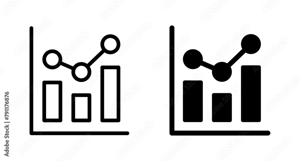 Growing graph Icon vector isolated on white background. Chart icon. Graph vector Growing graph Icon vector isolated on white background. Chart icon. Graph vector