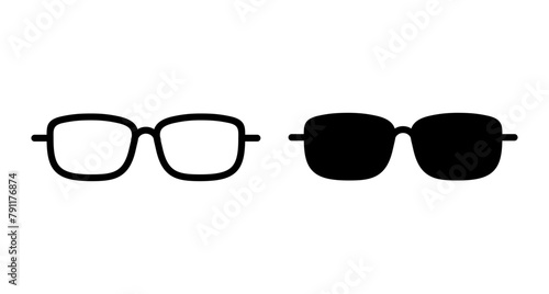Glasses icon vector isolated on white background. Stylish Eyeglasses. Glasses vector. Optical concept