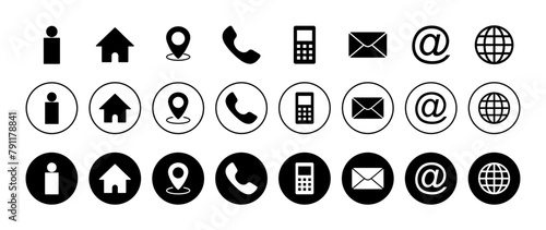Contact us icon vector isolated on white background. business card contact information icon. web icon vector.