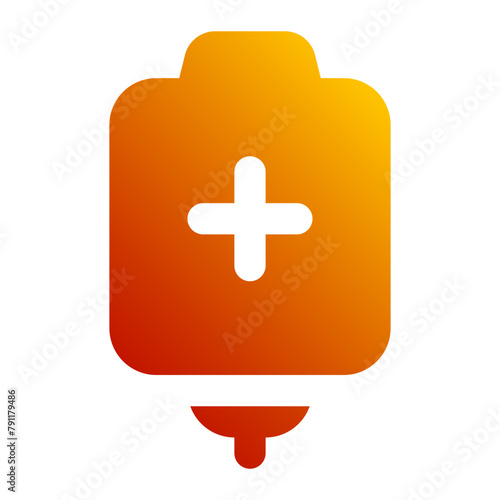 blood bag gradient icon