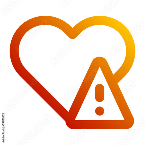 heart disease gradient icon