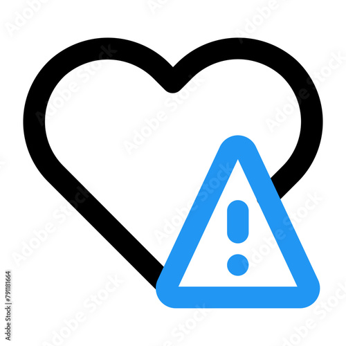 heart disease line color icon