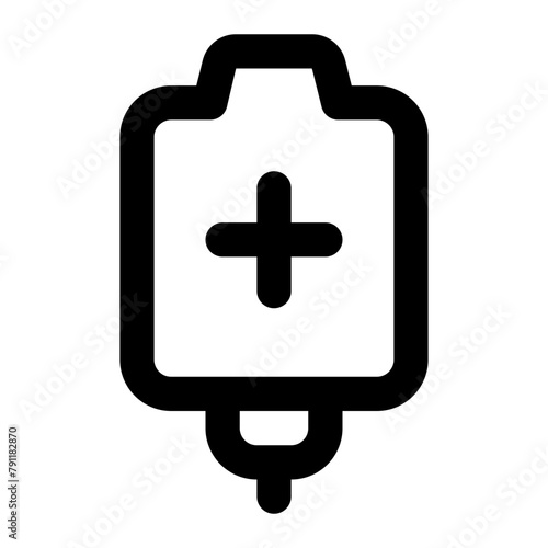 blood bag line icon