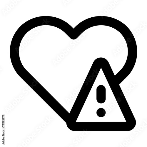 heart disease line icon