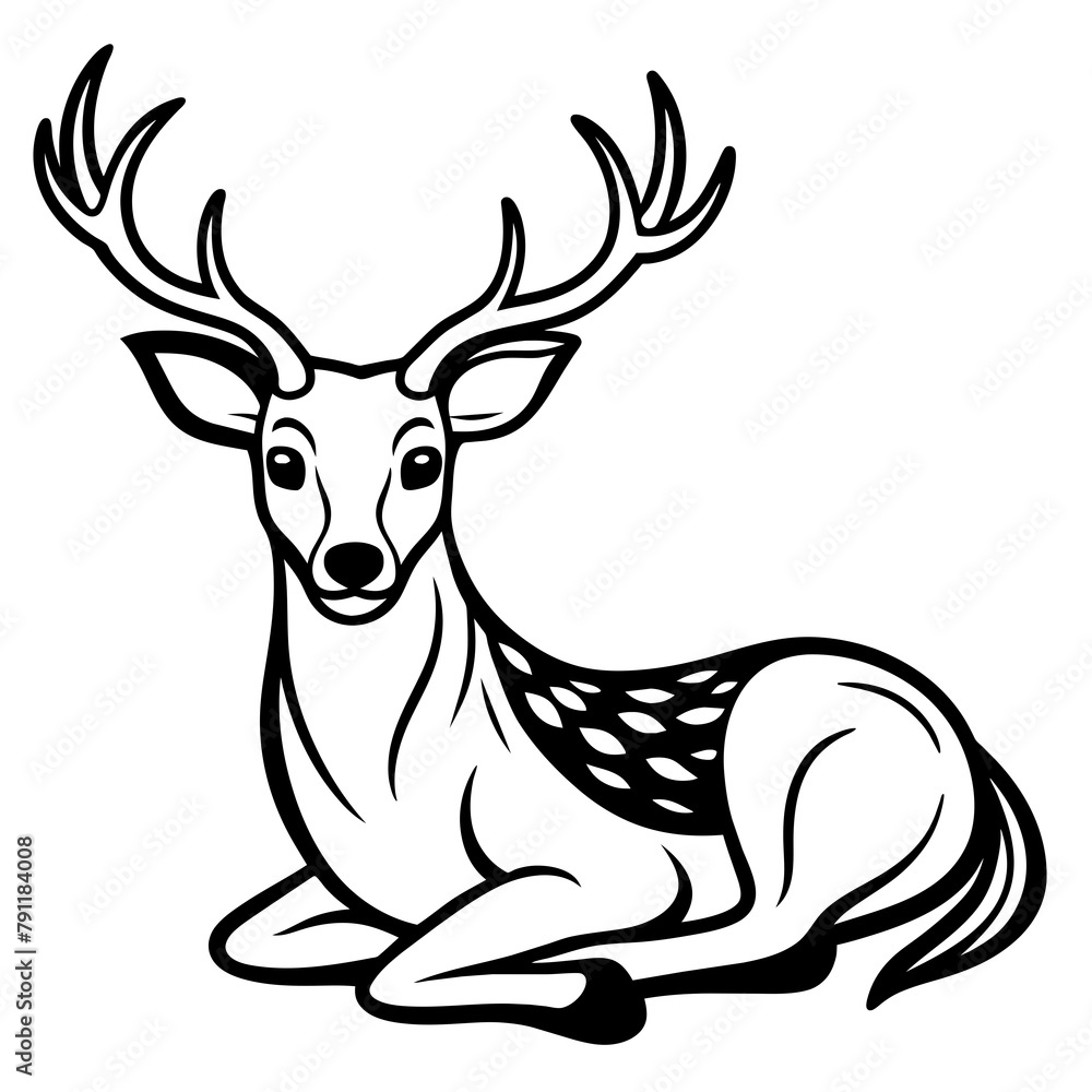 deer silhouette vector illustration deer silhouette vector illustration