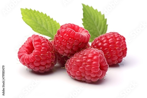 Raspberrys on white background, Fresh Raspberrys