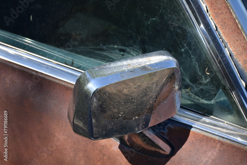 Side Mirror on an Antique Car