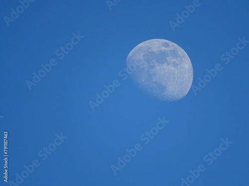 moon and blue sky