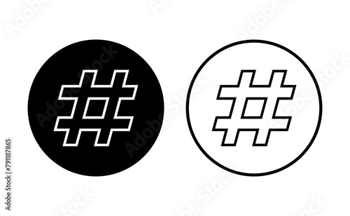 Hashtag icon set. hashtag symbol