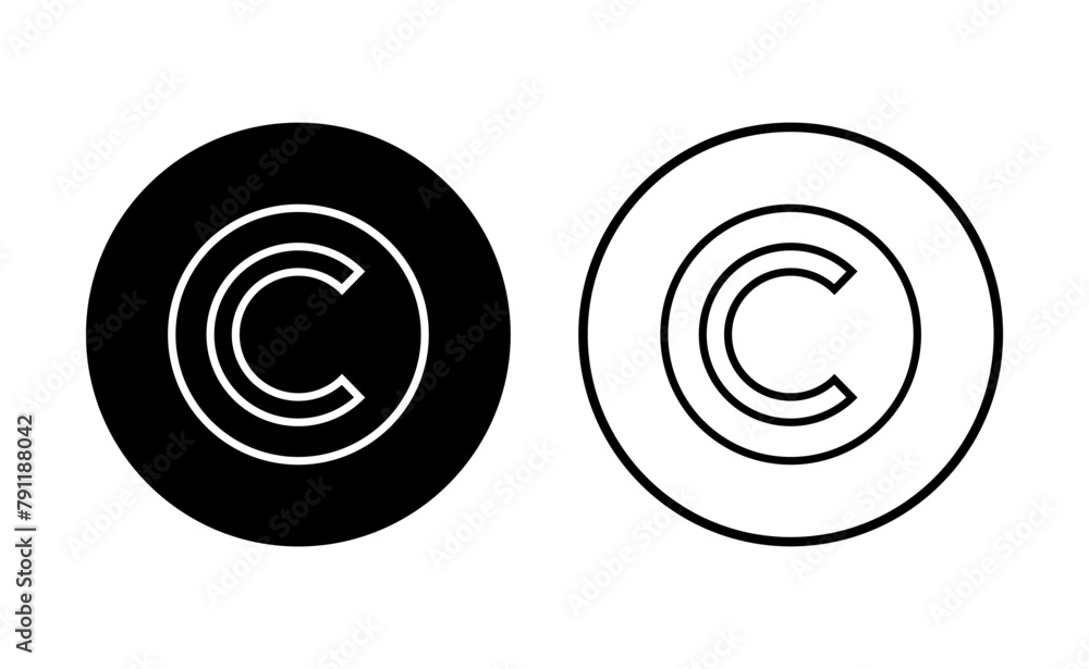 Fototapeta premium Copyright icon set. copyright symbols