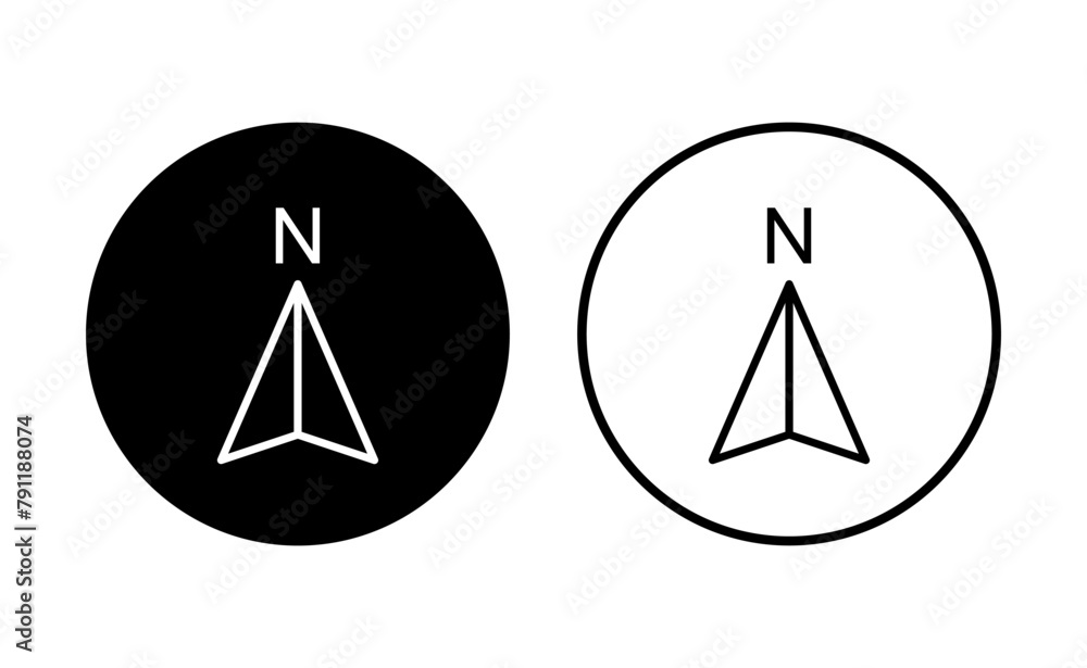 Compass icon set. arrow compass icon vector Compass icon set. arrow compass icon vector